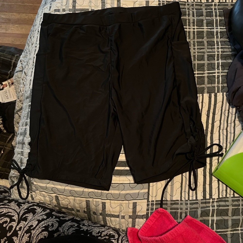 BloomChic Black Athletic Shorts with Side Lacing